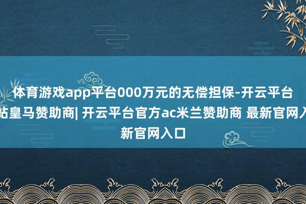 体育游戏app平台000万元的无偿担保-开云平台网站皇马赞助商| 开云平台官方ac米兰赞助商 最新官网入口